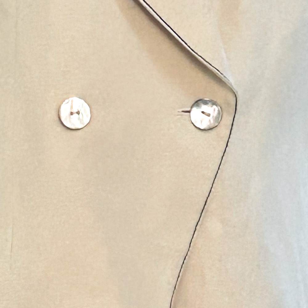 MARIMEKKO LARGE LINEN BLEND CREAM IVORY WHITE BLAZER JACKET VINTAGE DESIGNER - Picture 16 of 16